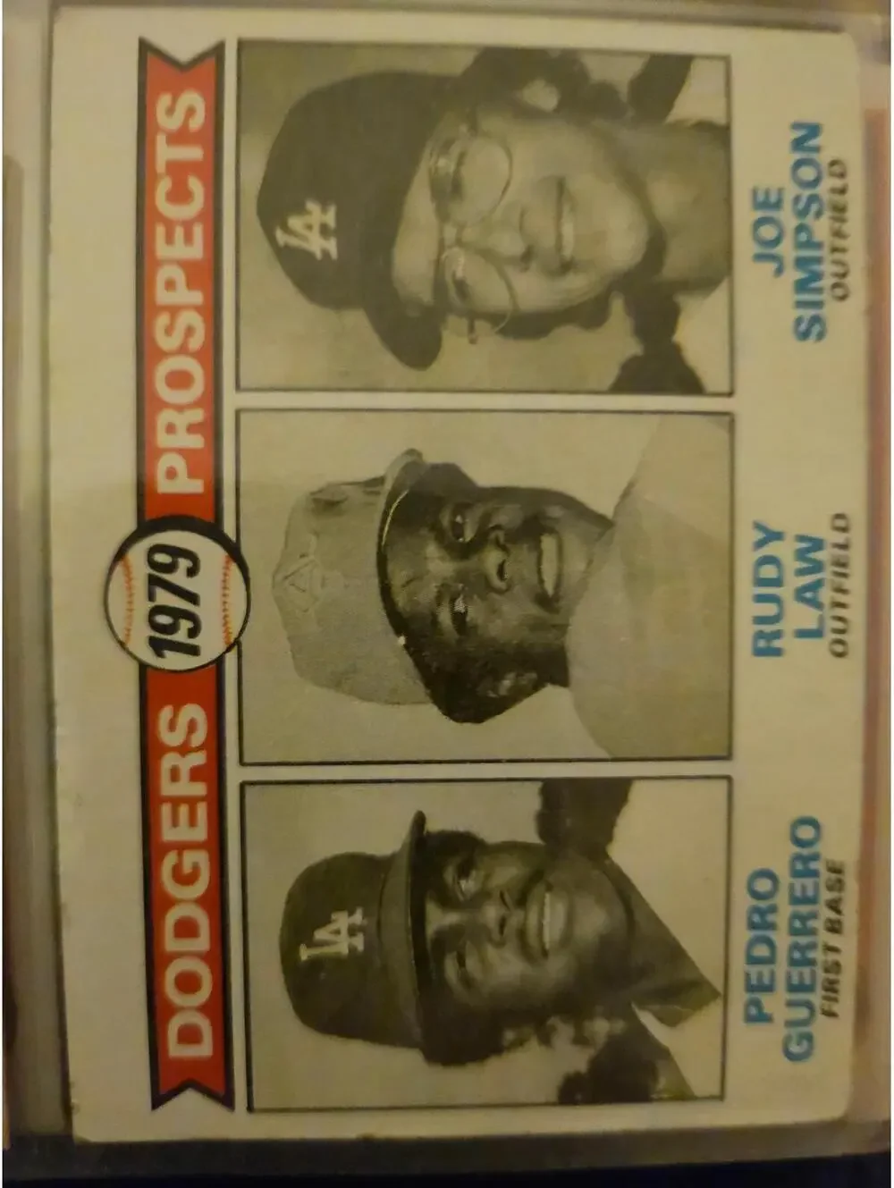 1979 Topps #719 Dodgers 1979 Prospects (Pedro Guerrero / Rudy Law / Joe Simpson)